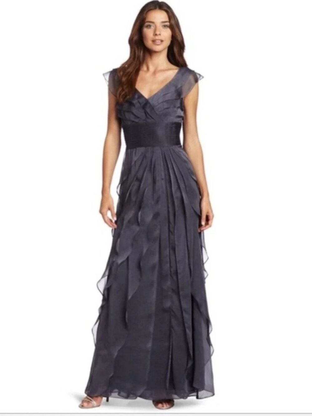 EUC DARK GREY FORMAL CHIFFON